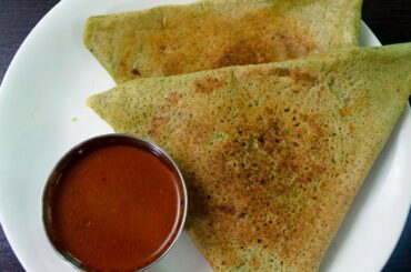 Pesarattu Dosai Recipe | Moong Dal Dosa in Tamil | Healthy Breakfast Dosai Recipe