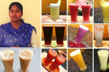 10 நாட்களுக்கு 10 விதமான ஜூஸ் | 10 Healthy Refreshing Fruits Juice | Juice Recipe