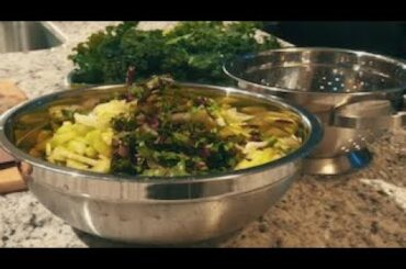 Healthy | Organic Kale Saag Preparation - Part 1 | Vegetarian | Vegan | Oil-free Recipe