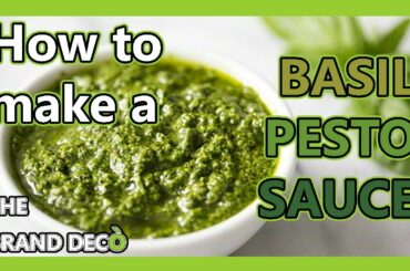 1 MINUTE RECIPE: How to MAKE BASIL PESTO SAUCE! - SCHOOL LUNCH IDEAS - EASY WAY