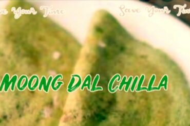 Moong Dal Chilla Recipe for Weight loss | Low calorie Low carb Indian breakfast | Pesarattu recipe