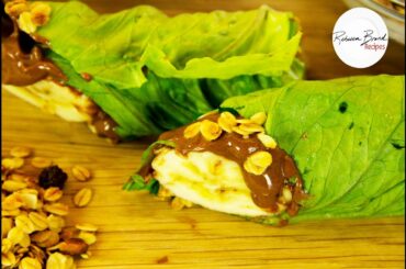 Healthy School Lunch Ideas |  Lettuce Hazelnut Spread Banana Wrap