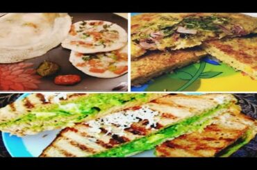 4 Healthy Breakfast Recipes /Healthy Breakfast Ideas|Moong dal cheela|little millet dosa and uttapam