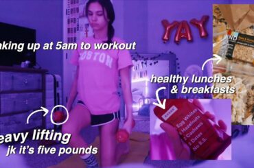 eating healthy & working out for a week