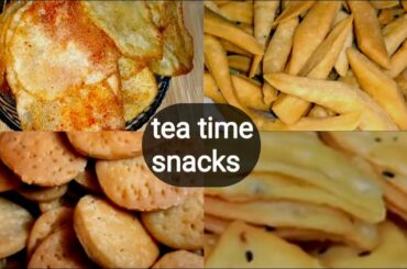 4 easy tea time snacks recipe || quick evening  snacks  recipes || light evening snacks
