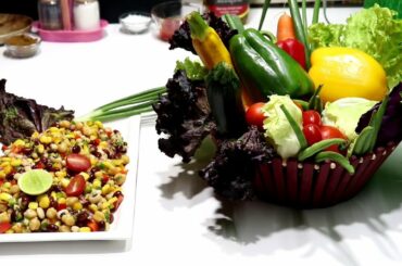 Mexican Bean Salad/Black Bean Salad/Healthy Salad Recipe