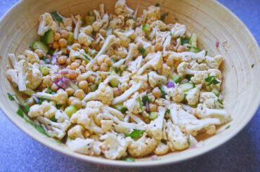 CAULIFLOWER CHICKPEA SALAD RECIPE | QUICK AND HEALTHY