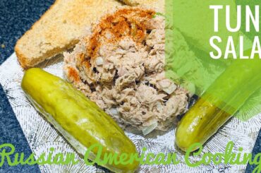 Easy Tuna Salad with Celery on Whole Wheat Bread l Quick Recipe for Healthy Diet Lunch