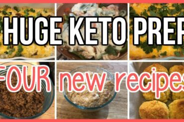 HUGE Keto Meal Prep | FOUR new recipes! | Lunches & Dinners