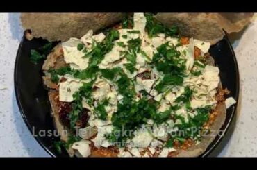 Garlic Oil Indian Bread/Lasun Tel Bhakri/Indian Pizza