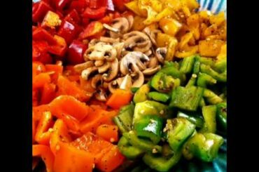 Capsicum with Mashroom 5 minutes Healthy Recipe ll Rimon Mahmud