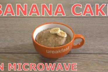 Microwave banana mug cake - easy dessert recipe in 2 minutes