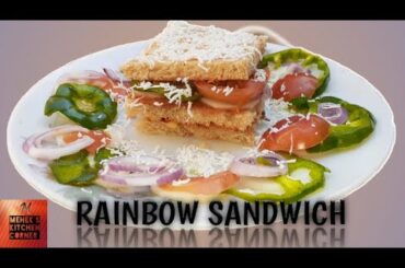 HEALTHY RAINBOW SANDWICH| KHANE KI MEHEK| MEHEK'S KITCHEN CORNER