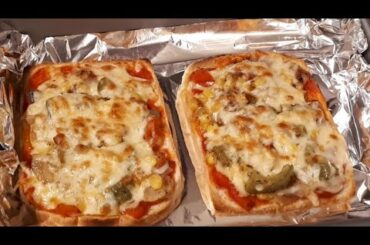 VEGETABLE BREAD PIZZA FOR CHILDREN SCHOOL PACK LUNCH/RECIPES By Naz World