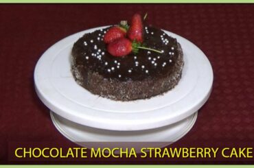Chocolate Mocha Strawberry Cake Recipe by AQ Meal