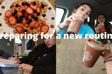 VLOG: full leg workout, healthy meals, new routine