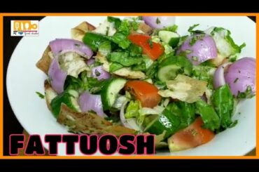 Fattuosh--Arab Salad with pita croutons recipe by R Food Studio!