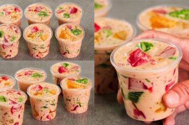 CATHEDRAL WINDOW JELLY SAGO DRINK | HEALTHY SUMMER DRINK | TAPIOCA DRINK |  N'Oven