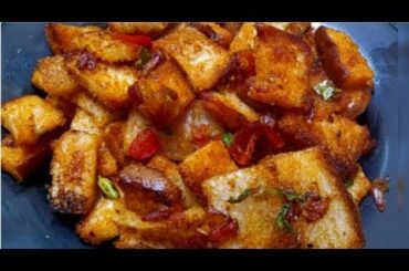 Instant Breakfast made from Bread Cubes/ Continental Recipe/ Healthy Recipe!