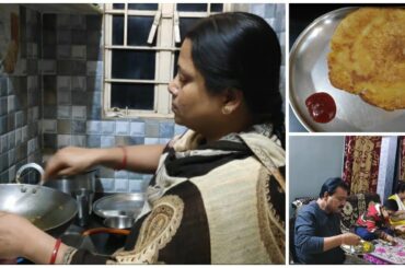 Indian food- healthy and tasty breakfast and dinner ( Hara chaana ki sabji) .