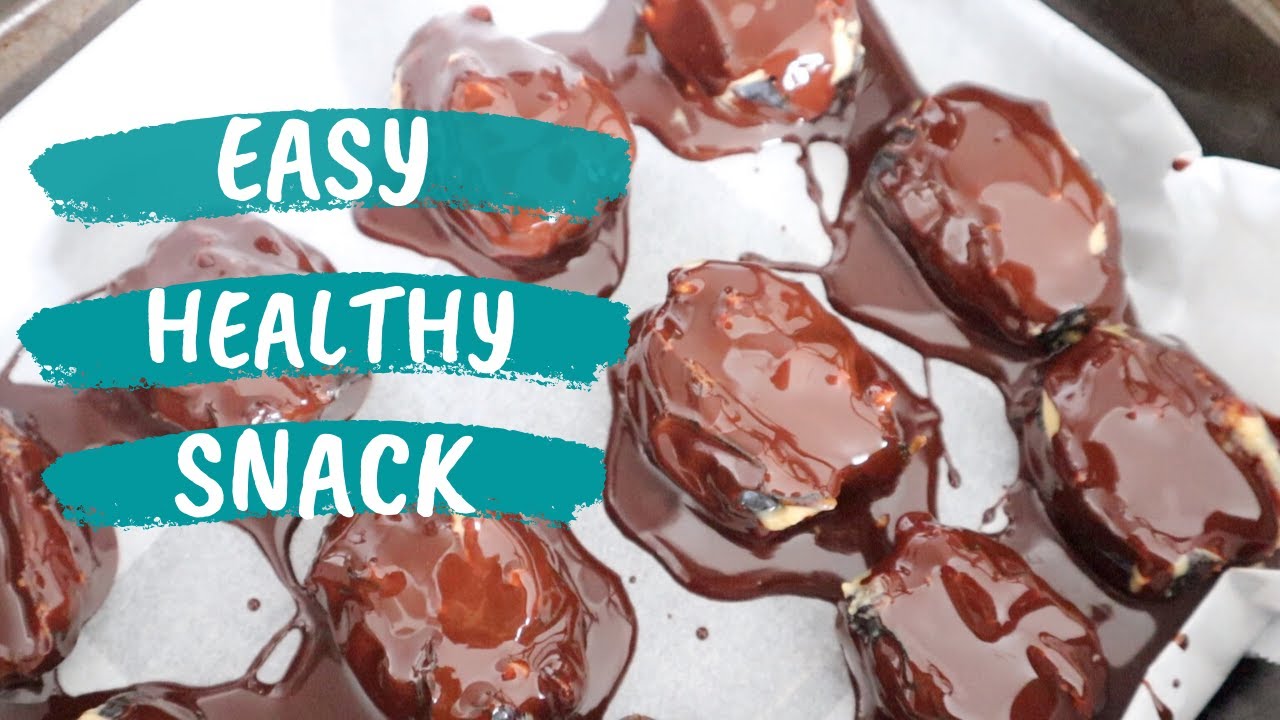 Dark Chocolate Dipped Peanut Butter Stuffed Dates (EASY HEALTHY SNACK) Dark Chocolate Dipped Peanut Butter Stuffed Dates (EASY HEALTHY SNACK)