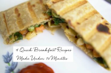 4 Quick & Easy Breakfast Recipes Made Under 10 Minutes | Breakfast Ideas for The Whole Week(Mon-Fri)