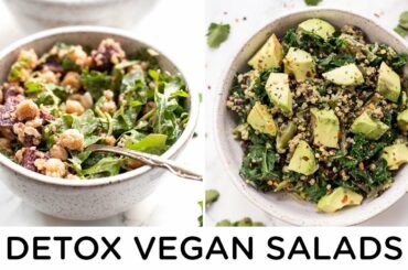 DETOX VEGAN SALAD RECIPES ‣‣ quick & easy quinoa recipes