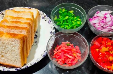 Quick Breakfast Recipe-Bread Recipes-Bread Uttapam-New breakfast recipe-Healthy & Tasty Breakfast