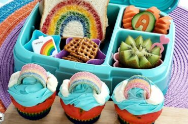 Rainbow LAYER Cupcake 🌈 Subscriber Lunch WEEK! (day 1)