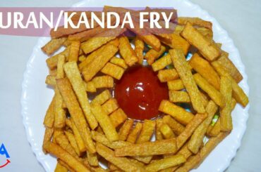 Suran/Kanda Fries recipe, Elephant yam fries, Healthy snacks recipe