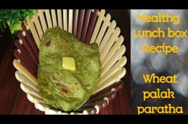 HEALTHY LUNCH BOX RECIPE/ WHEAT PALAK PARATHA RECIPE IN TAMIL/பாலக்கீரை பராத்தா ரெசிபி தமிழில்