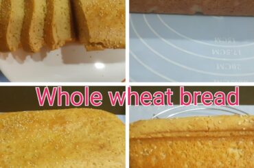 Whole wheat  flour  bread recipe | 100% whole wheat  soft  bread.Healthy bread