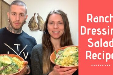 RAW VEGAN RANCH DRESSING SALAD RECIPE