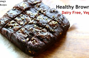 Healthy Vegan Brownie Recipe - Dairy Free (no milk) & Eggless | Skinny Recipes