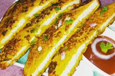 Besan bread toast ll healthy breakfast recipe