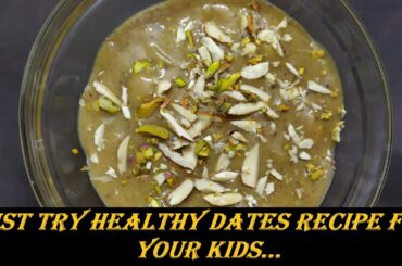 Dates Custard Recipe with Fruits & Nuts | SugarFree Holiday Special Healthy Snack | Khajoor Recipe