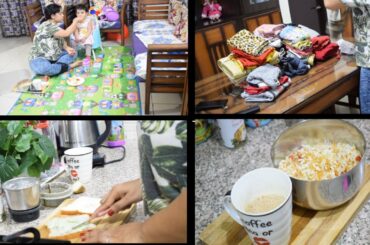 INDIAN MOM BUSY EVENING TO NIGHT ROUTINE. HEALTHY EVENING SNACKS FOR KID.