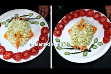 Unique Salad Decoration ideas for school students by neelamkirecipes