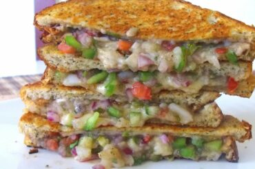Cheesy vegetable sandwich || Easy Breakfast