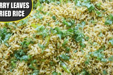 Curry Leaves Fried Rice Recipe | Healthy Lunch Box Recipe Curry Leaves Rice | కరివేపాకు అన్నం