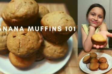 Banana Muffins Recipe/Healthy Easy breakfast/ How to make Banana Muffins/Daria' Diaries Cooking