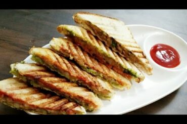 Aloo masala grilled sandwich.Aloo sandwich recipe