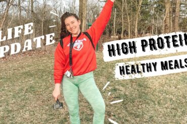 WHAT I EAT IN A DAY | healthy meal ideas, high protein & life update
