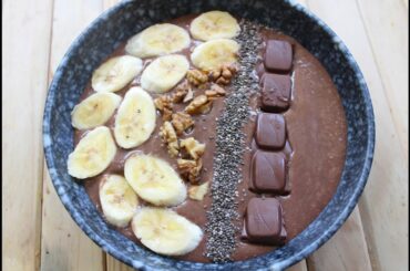 Chocolate Banana Protein Smoothie Bowl [Vegan] | Healthy Recipes | Energy Bowl | Treat-Taste-Tempt