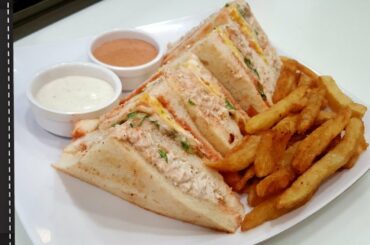 Restaurant Chicken Club Sandwich Recipe |How To Make Club Sandwich | Street Food of Karachi Pakistan