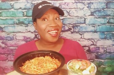 EXTRA MEATY HOMEMADE SPAGHETTI&SALAD || QUARANTINE MEAL IDEAS || EAT WITH ME