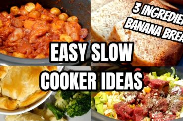 EASY SLOW COOKER IDEAS ~ INCLUDING 3 INGREDIENT BANANA BREAD!