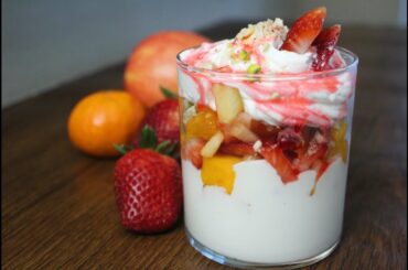 Healthy fruit desserts recipes | दही फ्रूट डिलाइट | Yogurt Fruit Delight | Mixed fruit dessert