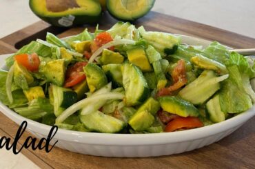 #Salad:avocado tomato & cucumber salad 🥗