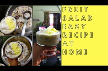 Easy and tasty Fruit salad recipe malayalam| 10 minute fruit salad recipe at home |fruit salad